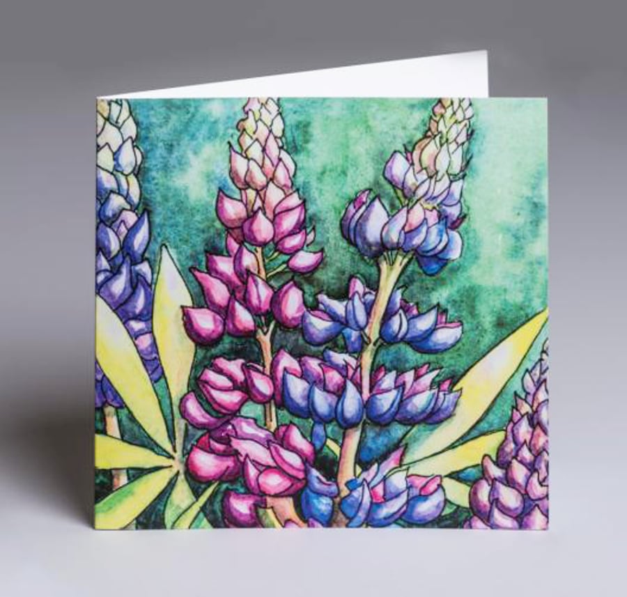 Lupin - Gardeners greeting card