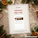 Printed Christmas Egg Cosy Knitting Pattern, 4 Designs, Easy DK Pattern