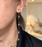 Moonlit Grey Pearl Long Drop Earrings – Stainless Steel & Freshwater Pearls