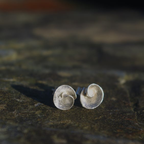 Silver Rosebud Stud Earrings