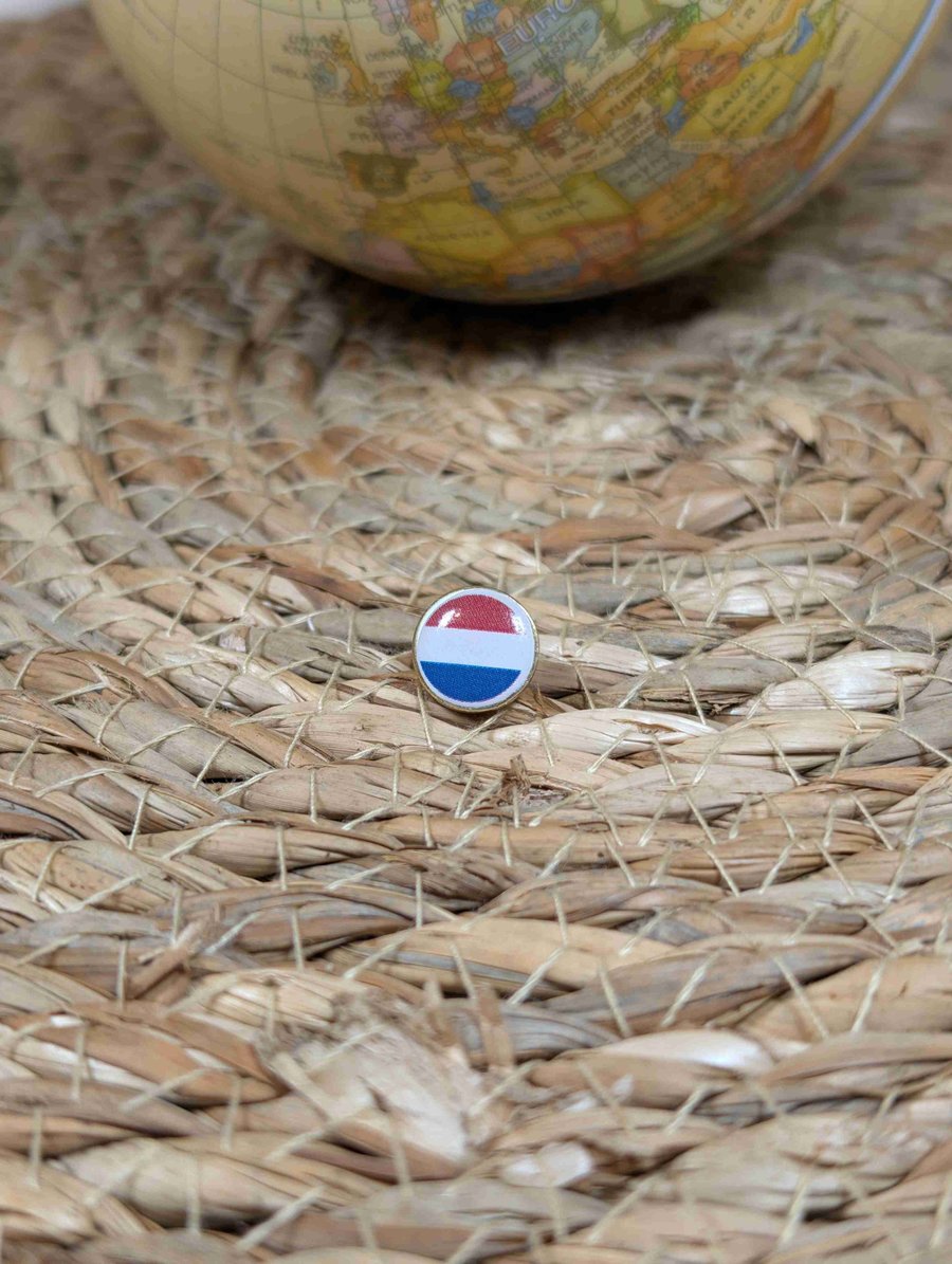 Netherlands Flag Map Pin – European Travel Map Push Pin for Wooden Maps, Map pin