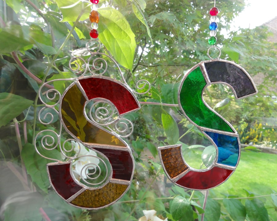 Stained Glass Letter Suncatcher - TO ORDER