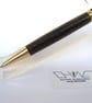 African Padouk Wood Slimline Ball Point Stylus Pen with Velvet Pouch - Image 2
