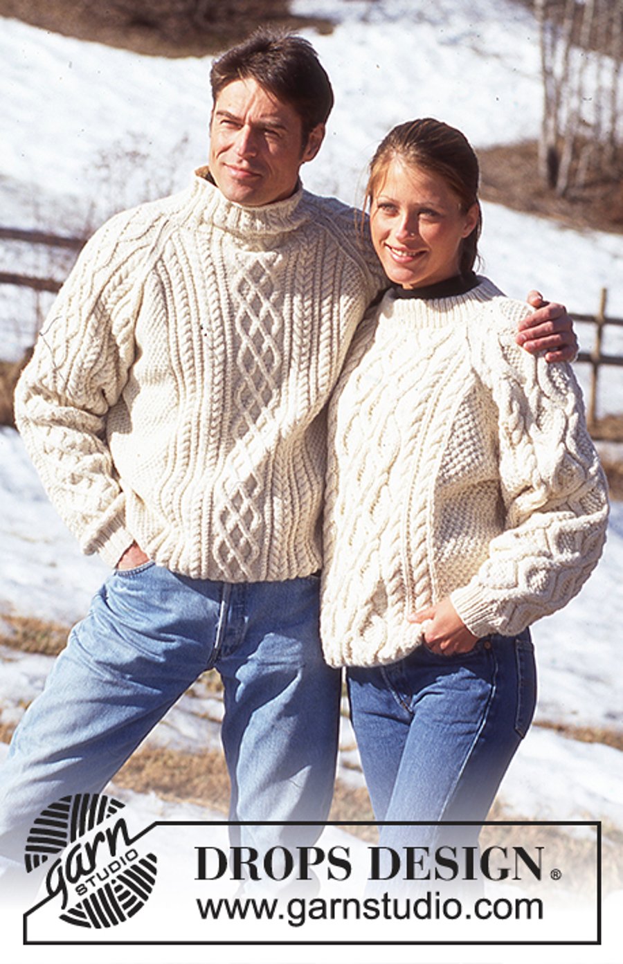Hand knitted unisex jumper sweater aran style cable for men or women 