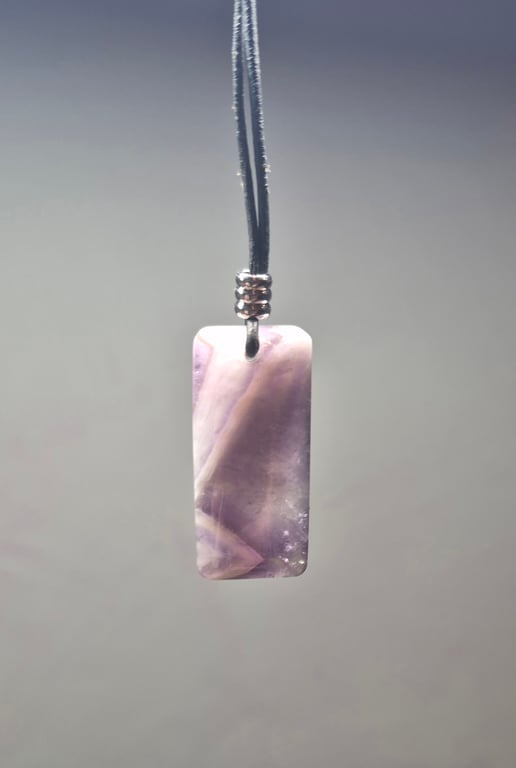 Natural Amethyst Oblong Pendant 