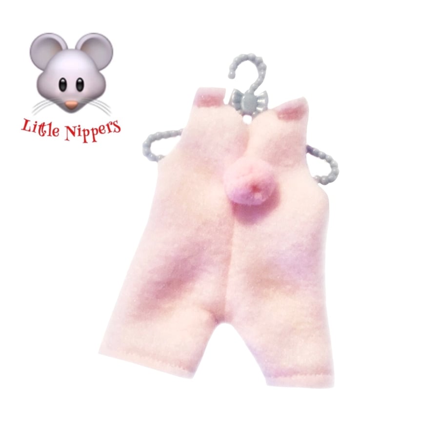 Little Nippers’ Pink Fleece Dungarees