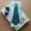 Embroidered Lace Christmas Tree  Bookmark