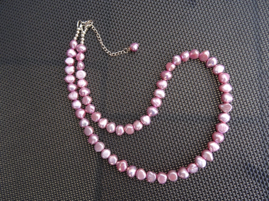 Freshwater Pearl and Sterling silver necklace