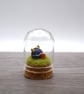 small glass viking figure in cloche jar - Image 3
