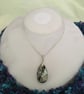 Silver Grey Glass Teardrop Pendant - Image 3