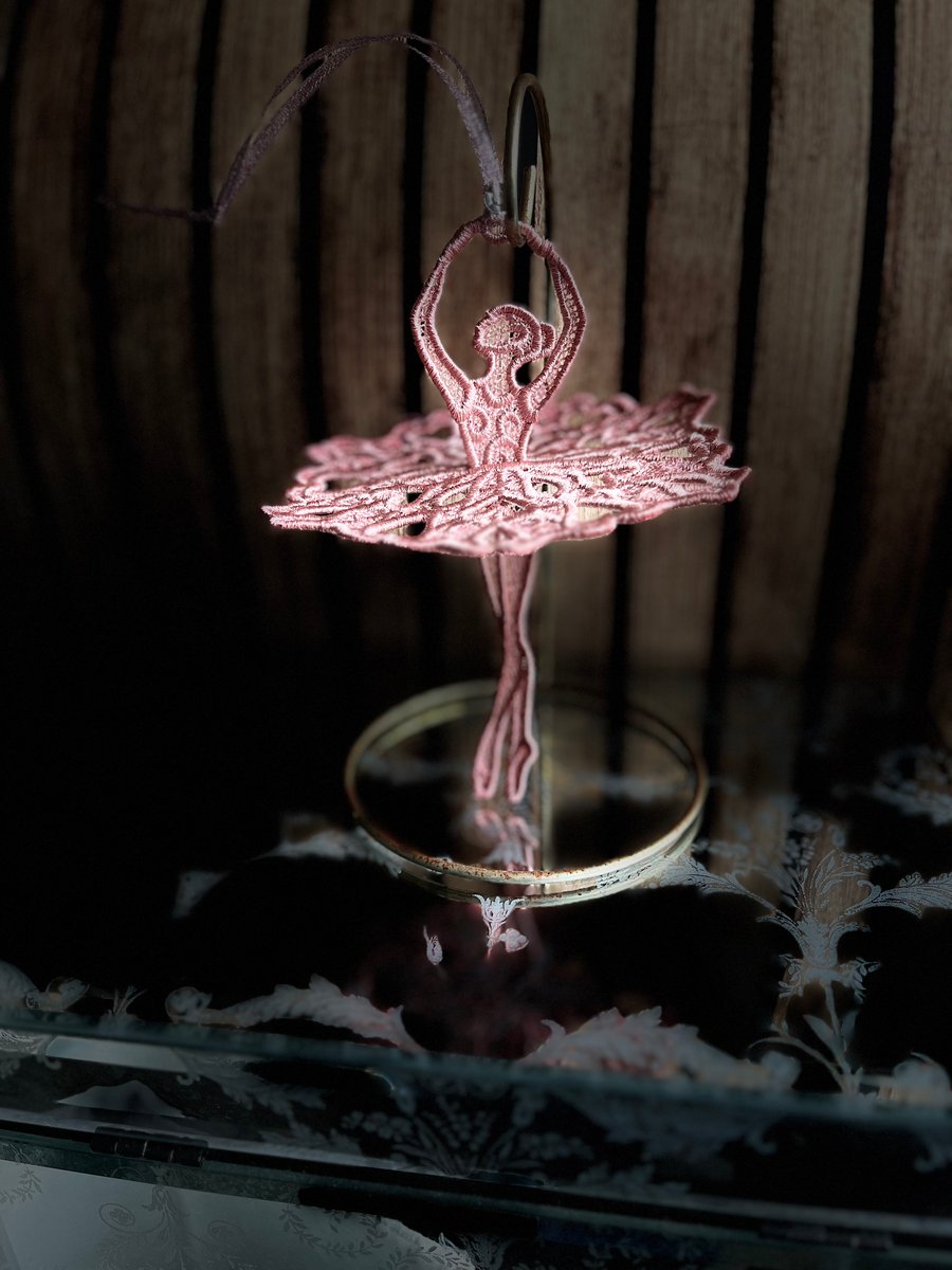 3D Free Standing Lace Ballerina Hanging Ornament