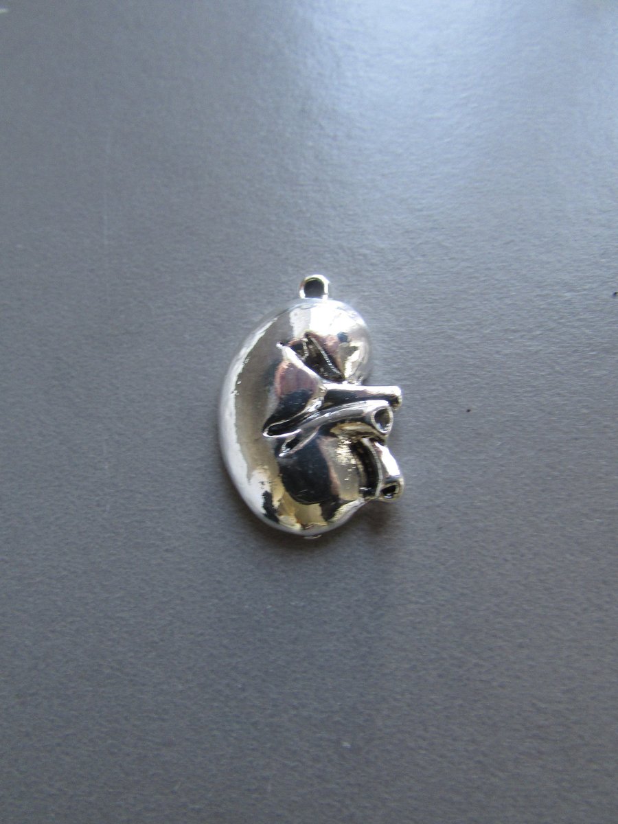Kidney Tibetan silver Jewellery Charm