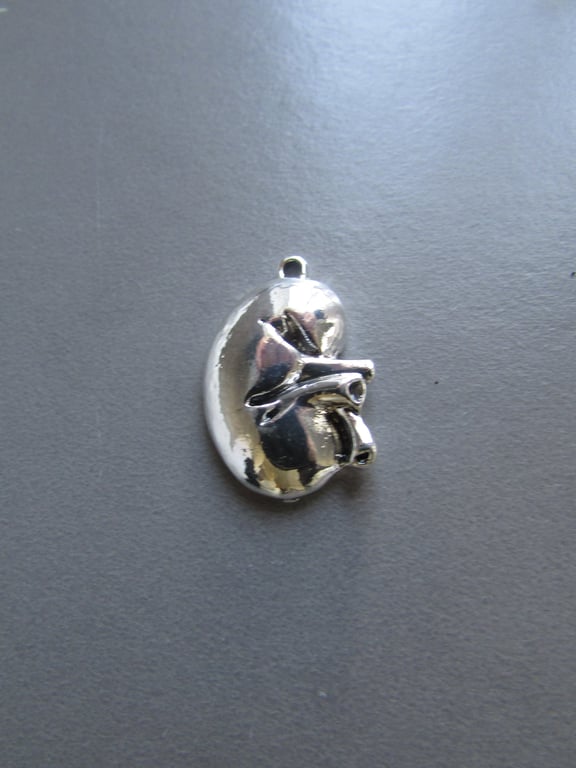 Kidney Tibetan silver Jewellery Charm