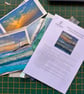 Textile art seascape sewing kit