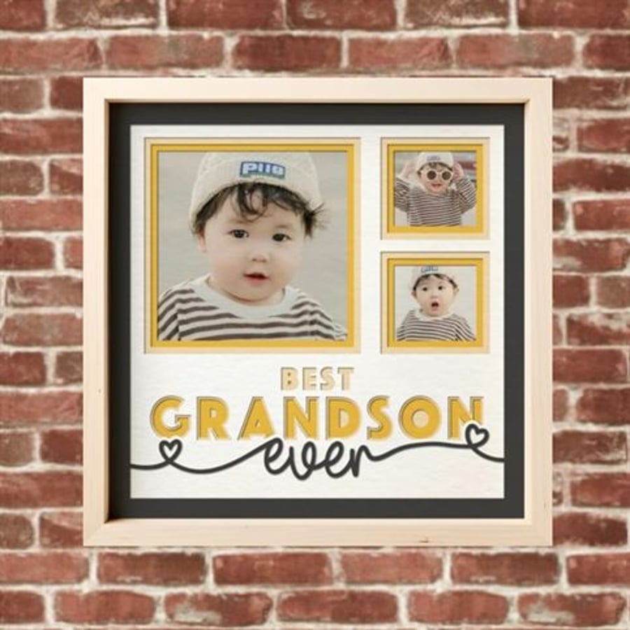Best Grandson photo frame Wall Art