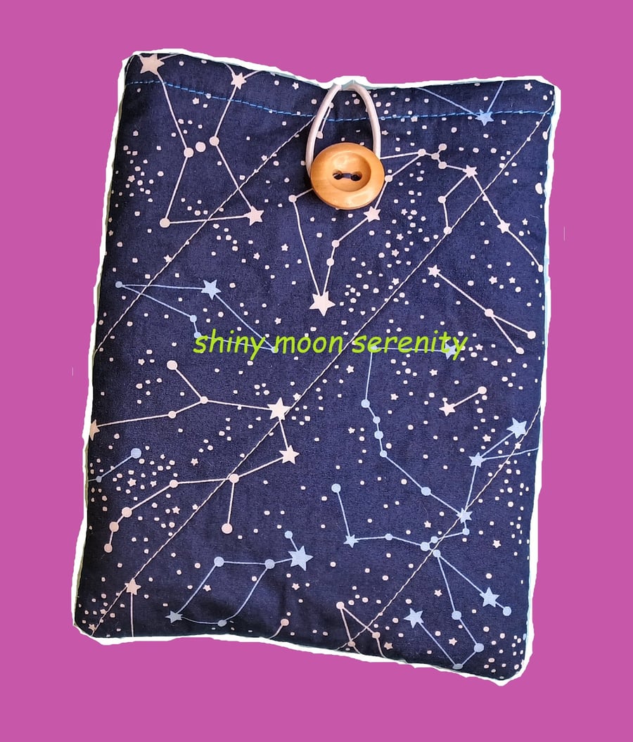Star Constellations, Night Sky White on Navy background