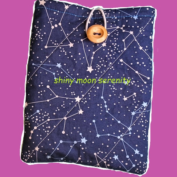 Star Constellations, Night Sky White on Navy background