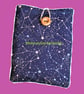 Star Constellations, Night Sky White on Navy background