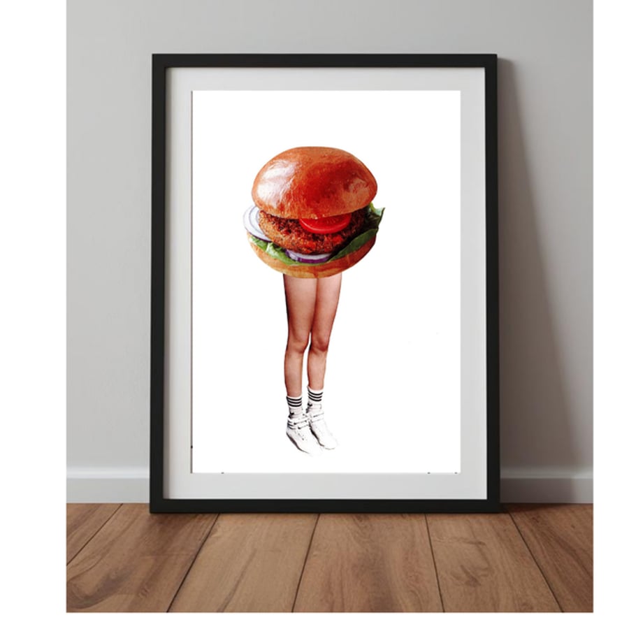 A4 art print - burger 