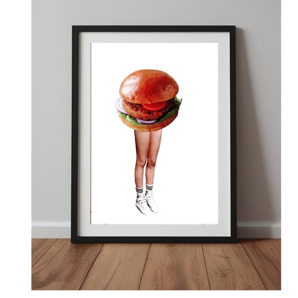 A4 art print - burger 