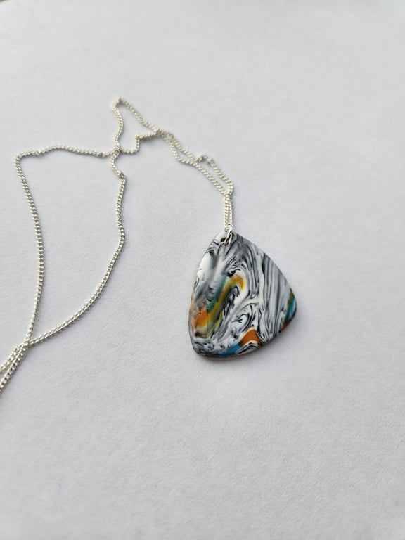 Handmade Clay Pendant Necklace