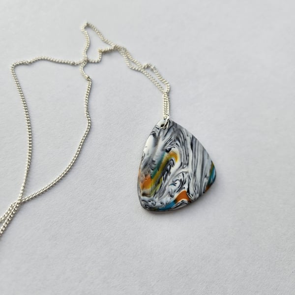 Handmade Clay Pendant Necklace