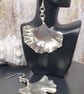  Beautiful Unique Gingko Leaf Earrings Sterling Silver 925 Full Hallmark - Image 3