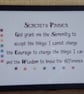 Serenity Prayer – Handmade Framed Cross Stitch – Black A4 Frame - Image 1
