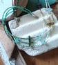 Multi-strand sea glass, silver and seed-bead necklace. - Image 3