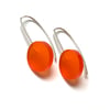 Wee Circle Earrings - Frosted Orange