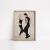 Grease Danny Zuko and Sandy Olsson dancing watercolour print