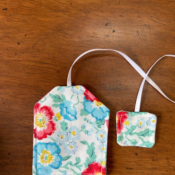 Liberty Fabric Teabag Bookmark, teabag bookmark, bookmark, liberty bookmark, pin