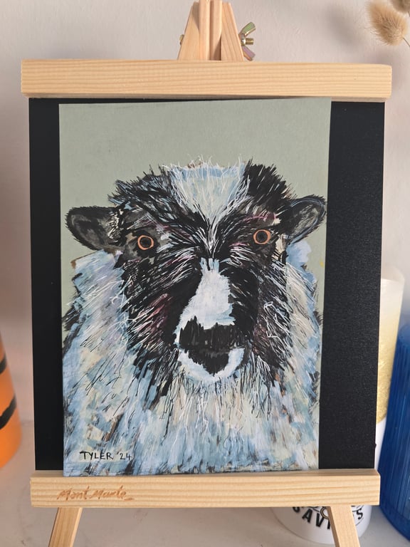 Woolly mayhem on A5 paper 