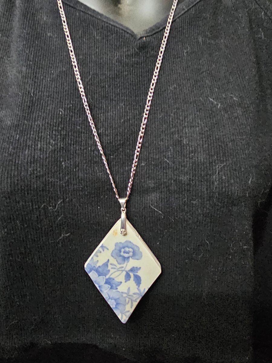 Blue Floral Pendant