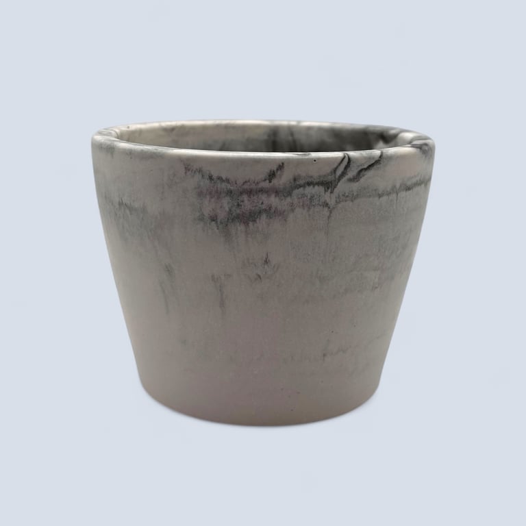 Handmade Tapered Plant Pot – 12cm Indoor Planter in Custom Colour