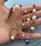 Quirky Multicoloured Cultured Pearl Copper Abstract Squiggle Necklace - Image 1
