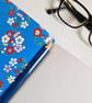 Blue Daisy Leather Journal, lined with Chiyogami Paper, perfect Mothers Day Gift - Image 6