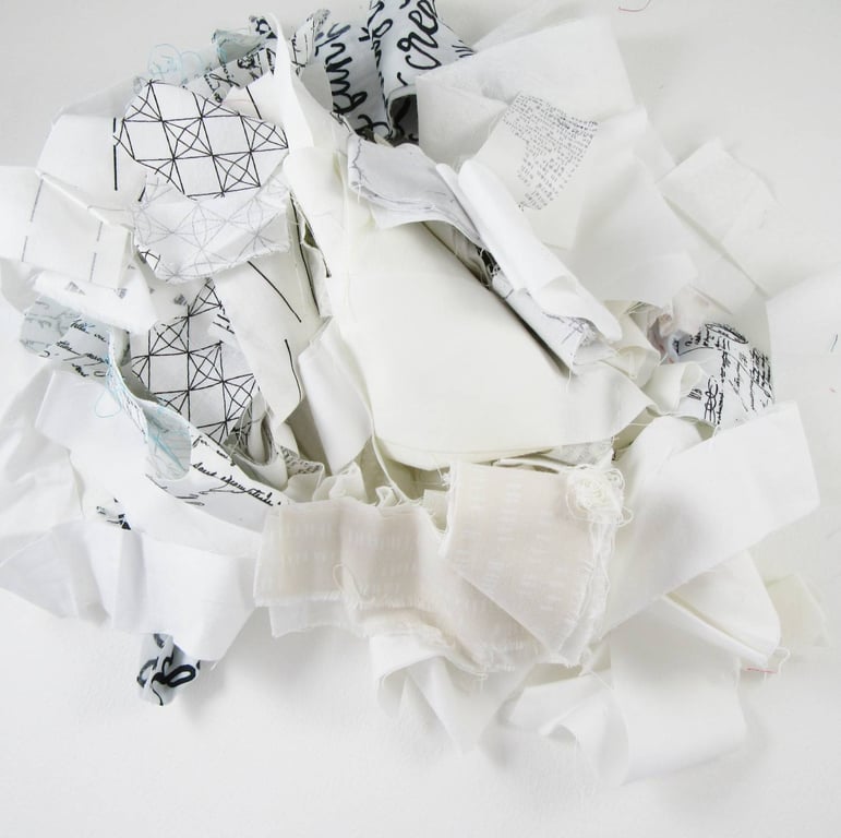 White Cotton Strips for Patchwork and Crafting