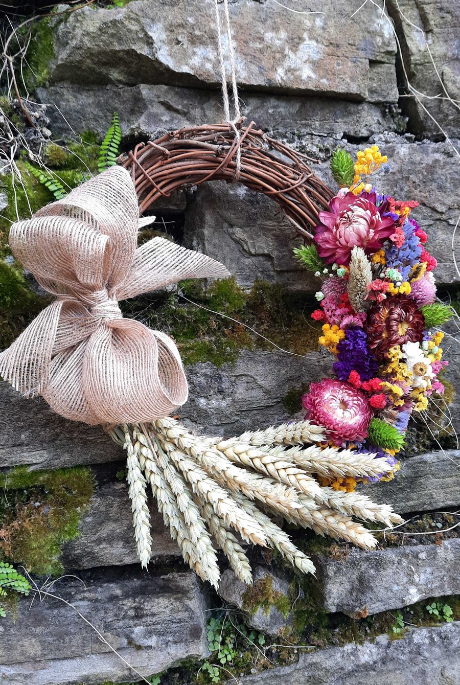 Dry Flower Wreath-"Colours"