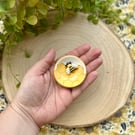 Bee & Honeycomb Mini Ring Dish - Handmade Clay Jewellery Dish - Bee Lover Gift
