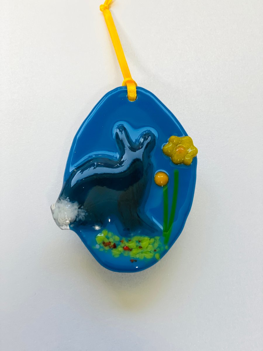 Easter decoration made from fused glass