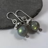 Labradorite and sterling silver earrings