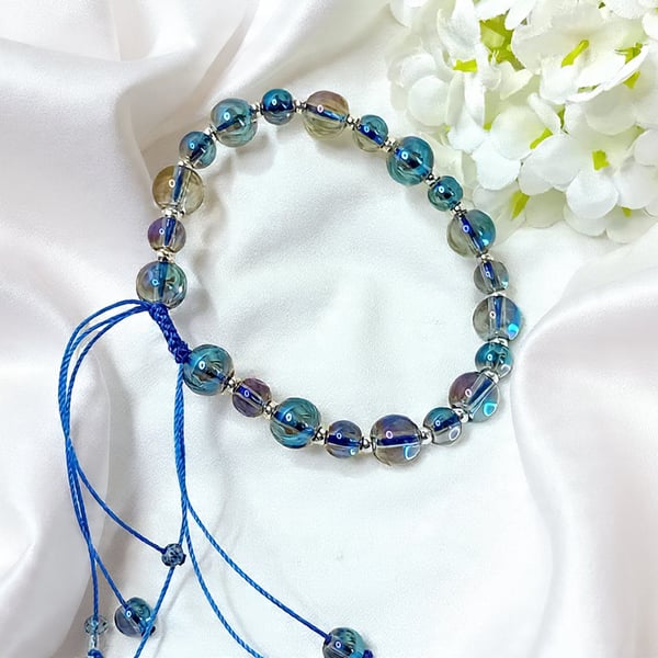 Iridescent Glass & Sterling Silver