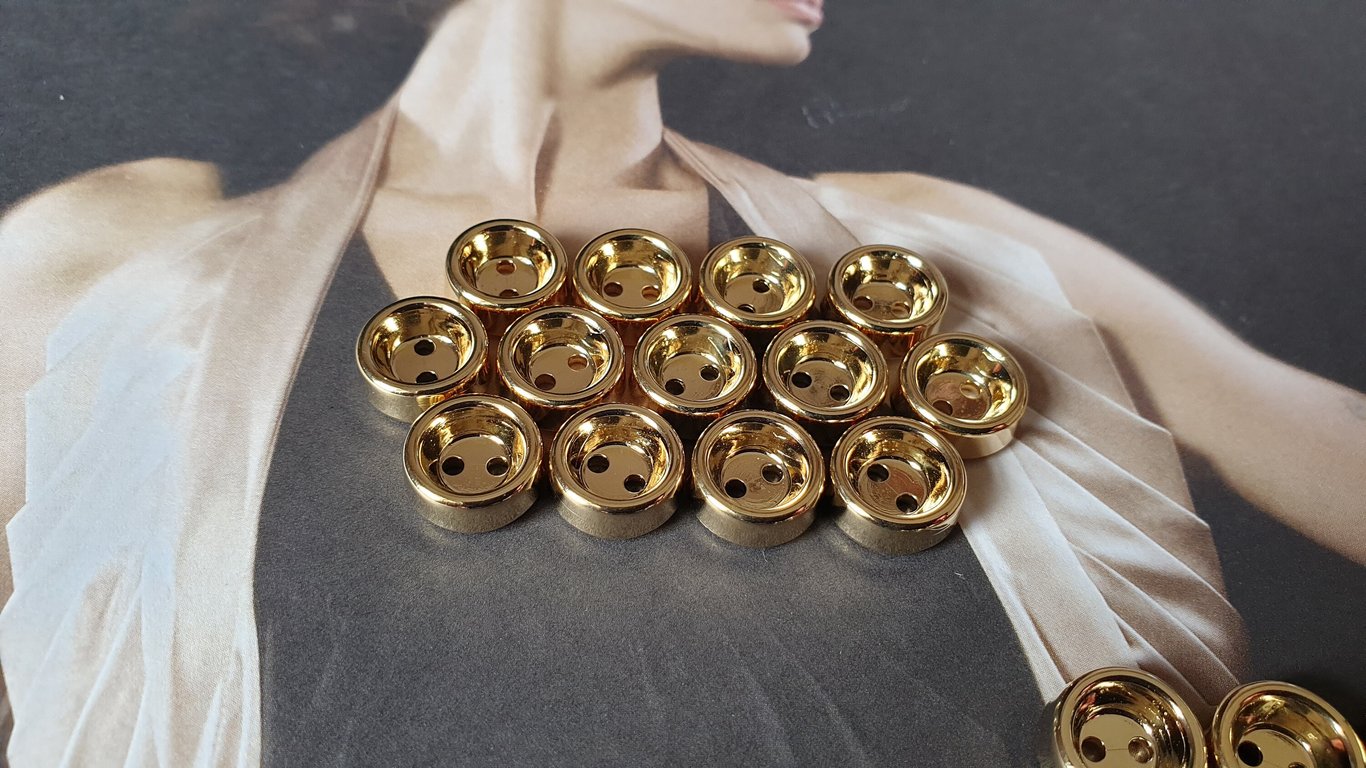 11.5mm 7 16" 18L deep rim edge Gold feature buttons