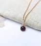 AMETHYST Necklace 14K Gold Filled Minimalist Dainty Pendant February Birthstone - Image 3
