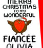 Christmas Card for Fiancee Merry Christmas to my Wonderful Fiancée Personalised  - Image 6