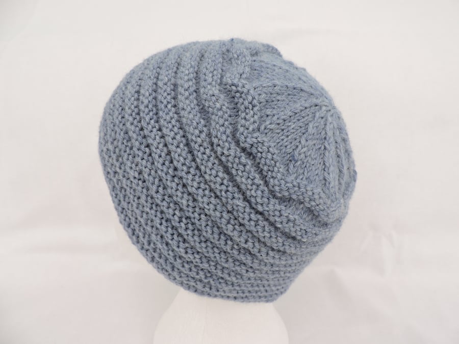 Knitted Beanie Hat for Adults Slate Grey Seconds Sunday