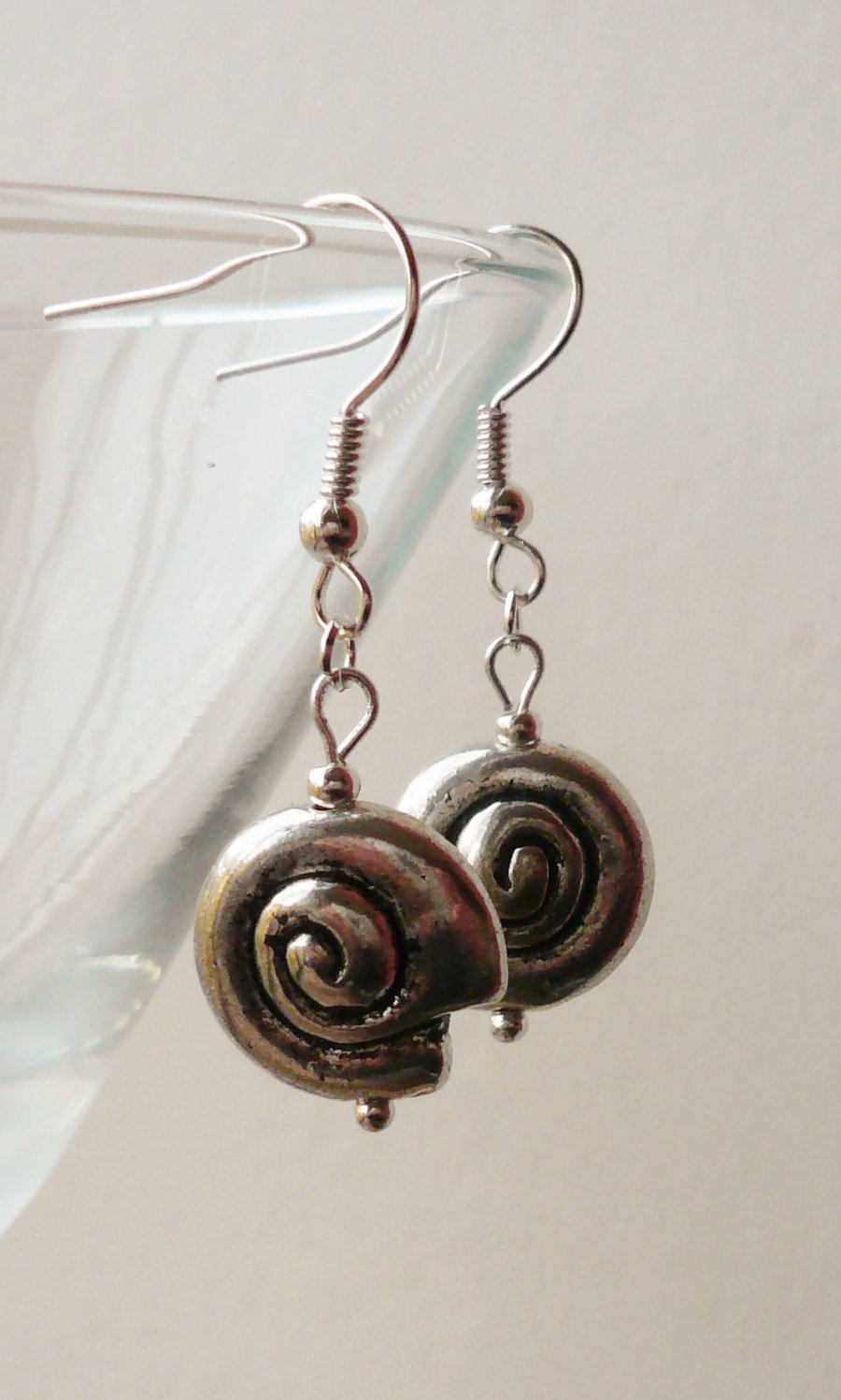 Silver Snail Shell Earrings   KCJE530