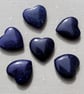 6 Blue Dumortierite Solid Gemstone Polished Hearts - 20mm - Chakra - Crafting - Image 4