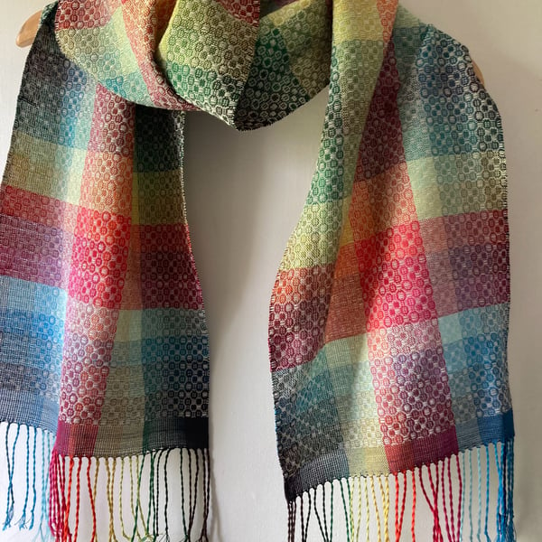 Staithes Reflected Heat Handwoven Cotton Scarf